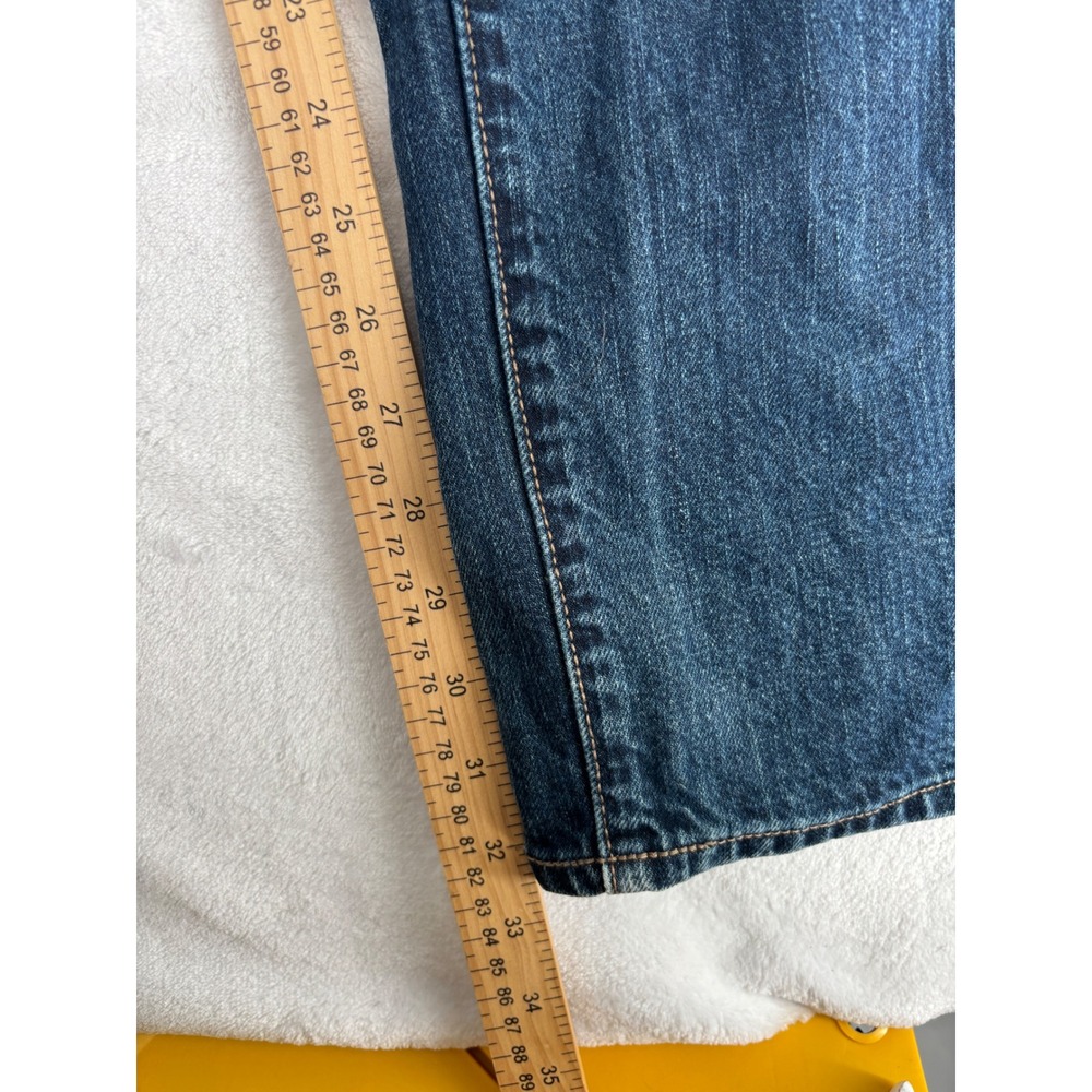 Arizona Jean Co Slim Straight Mens 33x34 Blue Dark Wash Denim Jeans - Picture 10 of 12
